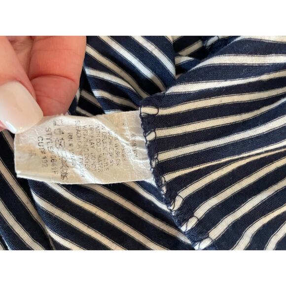 Francesca's Collection Miami women’s striped tee heart elbow patches size M - Picture 7 of 9